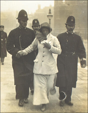 Woman being arrested on Black Friday (18th November 1910)