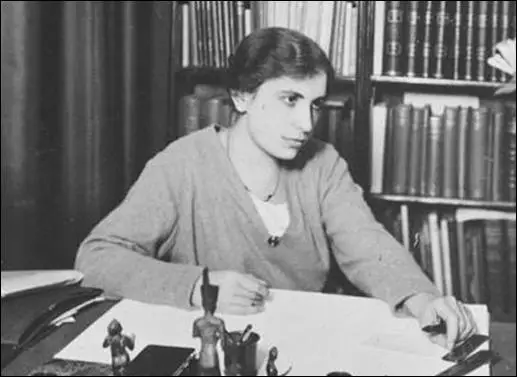 Anna Freud in her study.
