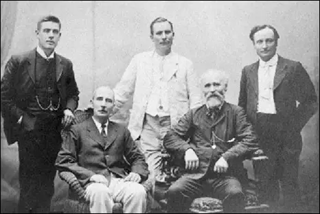 J. P. Jones, Henry Hyde Champion, Tom Mann, James Keir Hardie and Ben Tillett (1908)