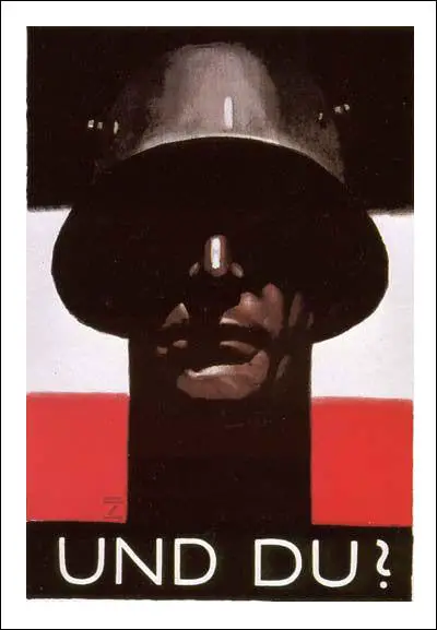 Ludwig Hohlwein, And You, poster for the Stalhelm Soldier's League (1932)