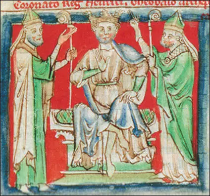 Henry II by Matthew Paris in his book, English History (c. 1250)