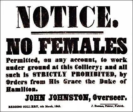 Notice at Redding Colliery (4th March, 1845)