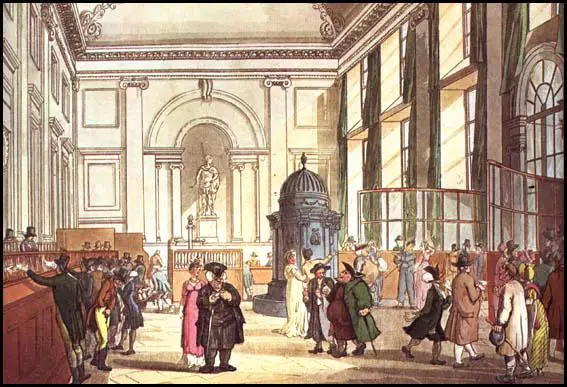 Rudolf Ackermann, Bank of England, from Microcosm of London (1808)