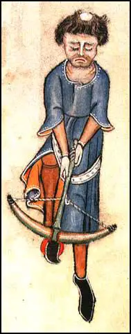 Crossbow man in Geoffrey Luttrell Psalter (1325)