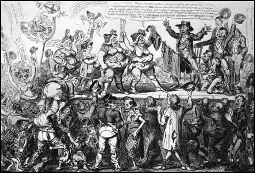 George Cruikshank produced Female Reformers of Blackburnafter he read about the group in the Black Dwarf (12th August 1819)
