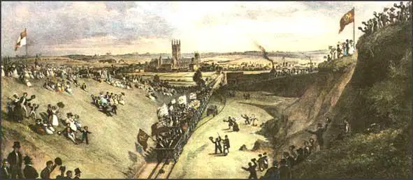 The opening of the Canterbury & Whitstable Railway in 1830.