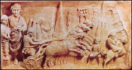 Tomb of a Roman official and his wife showing a chariot race (c. AD 130)