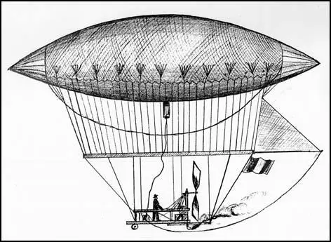 Giffards's balloon in 1852 by Robert Tressell.