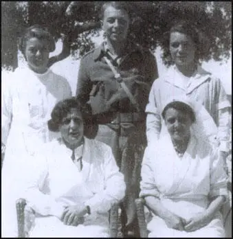 Reginald Saxton in Spain. On his left his Rosaleen Ross who later became his wife.