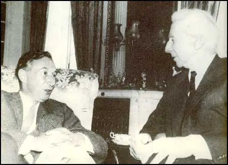A. J. Ayer and Bertrand Russell in 1962