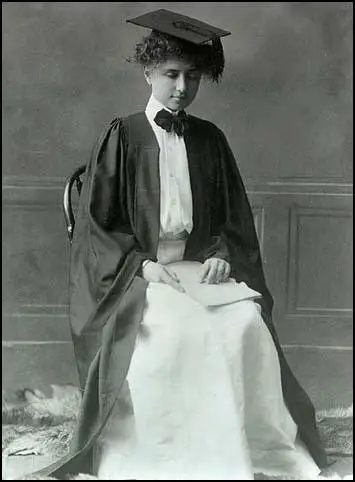 Helen Keller at Radcliffe College