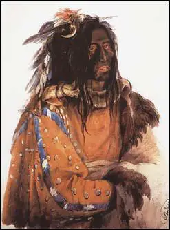 Blackfeet warrior by Karl Bodmer (1833)