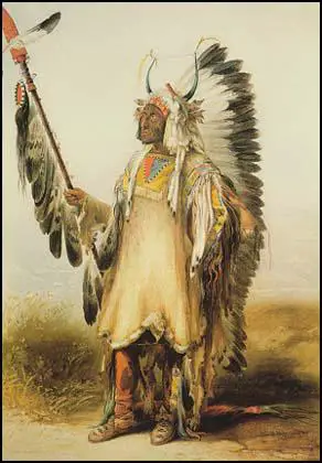 Mandan chief by Karl Bodmer (1833)