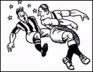 Cartoon of Frank Barson in action