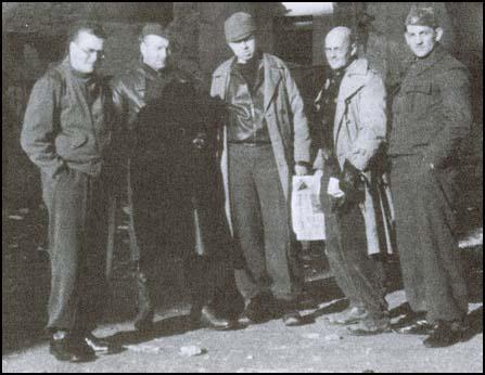 Wilfred Macartney, Dave Springhill, Peter Kerrigan, Tom Wintringham and Frank Ryan in February 1937 before the Battle of Jarma.