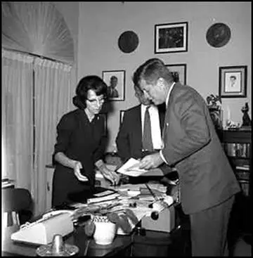 Evelyn Lincoln with John F. Kennedy