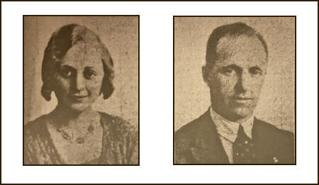 Lilian Frankland and Syd Puddefoot on their wedding day (31st August 1931)