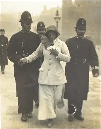 Woman being arrested on Black Friday (18th November 1910)