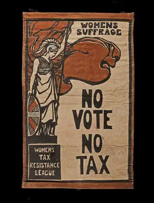 Women's Tax Resistance League banner (c. 1911)