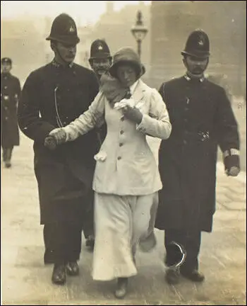 A member of the WSPU is arrested on 18th November, 1910