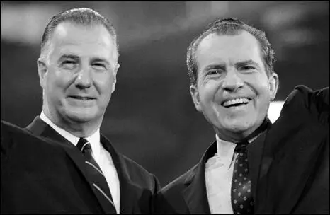 Spiro Agnew and Richard Nixon