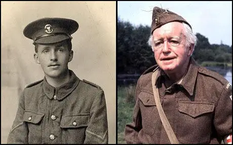 Arnold Ridley during the First World War and in Dad's Army.