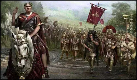 Julius Caesar crosses the Rubicon