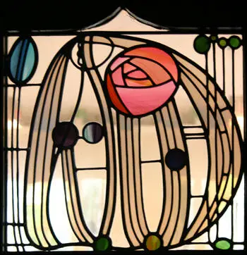 A window designed by Charles Rennie Mackintosh