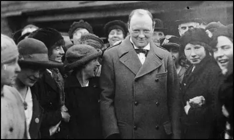 Winston Churchill campaigning during the 1924 General Election