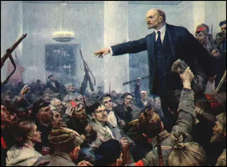 Lenin campaigning during elections for the Constituent Assembly in 1917