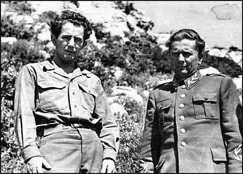 Milovan Djilas and Josip Tito during the Second World War
