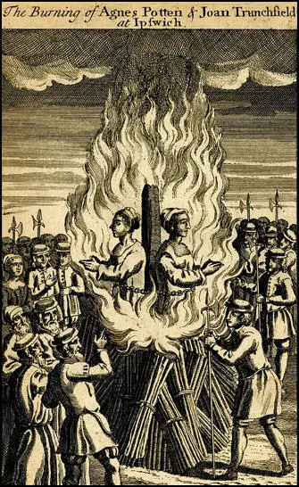 Woodcut of an heretic being tortured on the rack in the Tower of London.