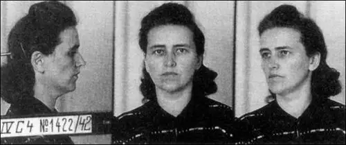 Elise Hampel photographed by the Gestapo (October 1942)