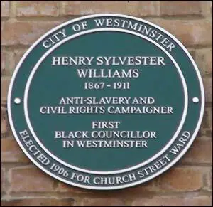 Henry Sylvester Williams plaque (38 Church Street, NW8)