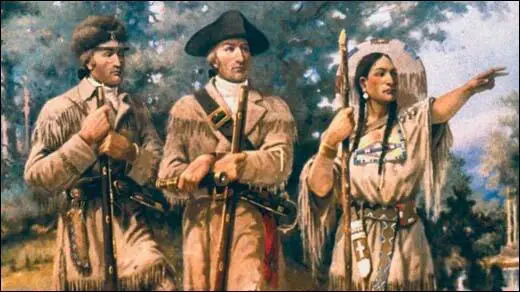 Meriwether Lewis and William Clark and local guide