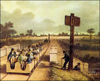 A lithograph of the Liverpool & Manchester Railway crossing the Bridgewater Canal by A. B. Clayton.