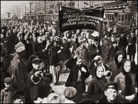 Women in Russia demanding "Bread and Peace" (1917)