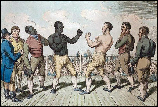 Tom Molineaux fighting Tom Cribb for the heavyweight championship of England