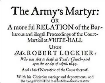 Front cover of pamphlet on Robert Lockyer (1649)