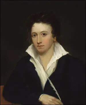 Percy Bysshe Shelley by Alfred Clint (1829)