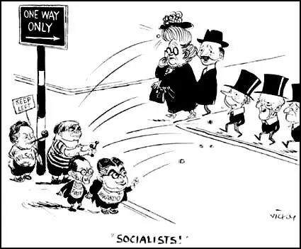 Vicky, cartoon showing members of the Keep Left Group attacking the government (July, 1951)