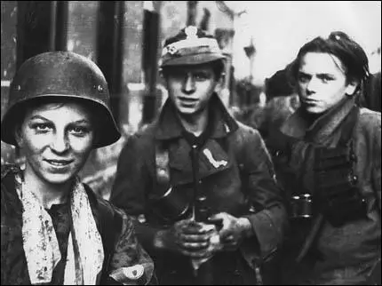 Polish Boy Scouts fighting in the Warsaw Uprising (April, 1943)