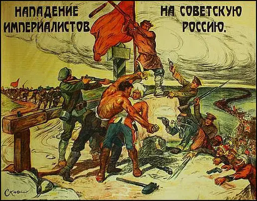 Alexander Apsit, Ataque Imperialista à Rússia Soviética (1918)