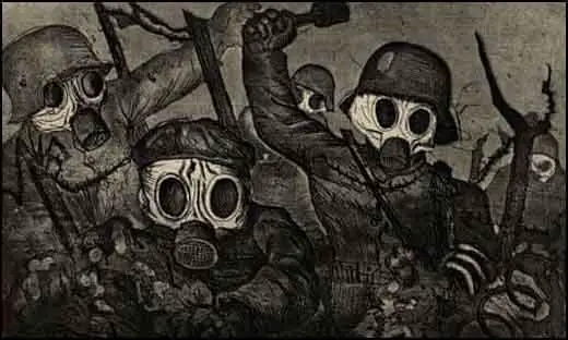 Otto Dix, Stormtroops Advancing Under a Gas Attack (c. 1920)
