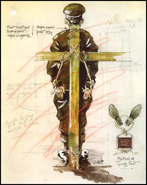 War Office drawing of Field Punishment (January 1917)