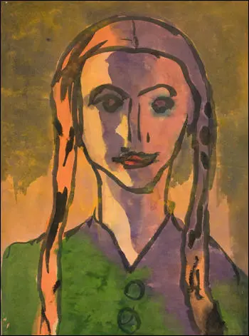 Emil Nolde, Portrait of Eva Bang (1923)
