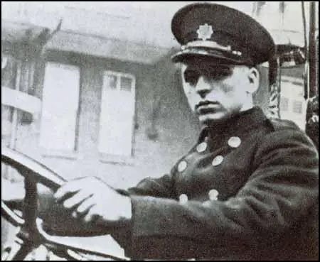 Raich Carter while working for the Auxiliary Fire Service in 1940.