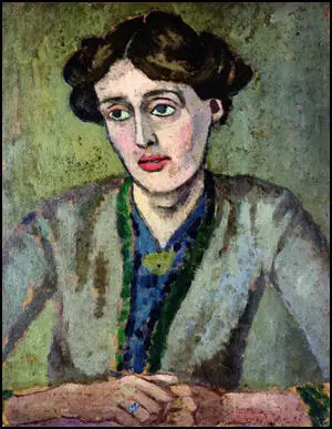 Roger Fry painting of Virginia Woolf.