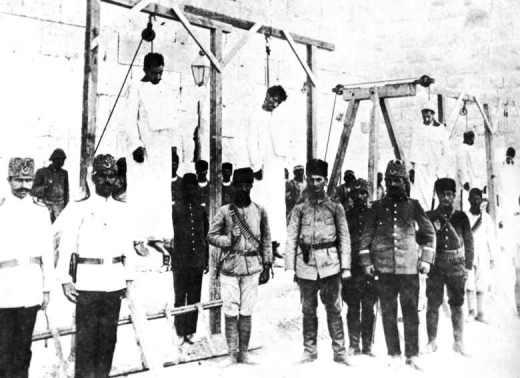 Armenian Christians being executed by Turks in 1915.