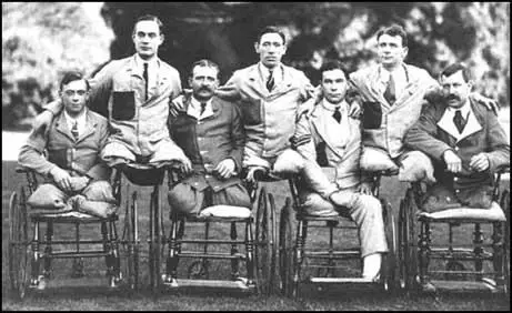 Seven British soldiers recovering from amputations